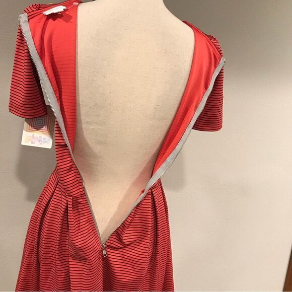 LuLaRoe striped short sleeve Amelia dress - Picture 8 of 12